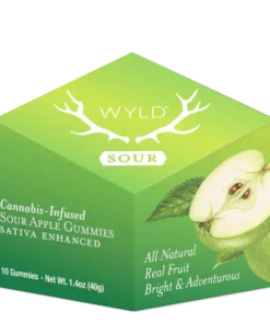WYLD Sour Apple Sativa Enhanced Gummies