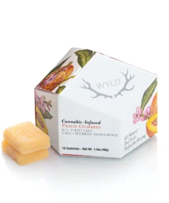 WYLD Peach 2:1 CBD + Hybrid Enhanced Gummies